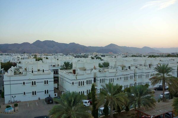 Maskat Häuser-Architektur im typischen Omani Stil