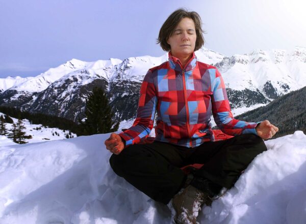 Franziska Knechtenhofer bei der Meditation